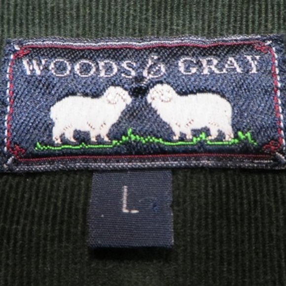 Vintage 90's Oxford Style Striped Button Shirt - Woods & Gray - Size Large - Picture 9 of 10